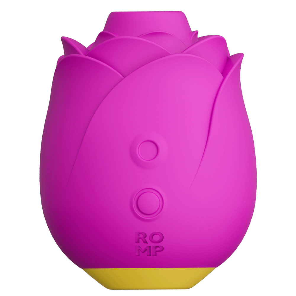 ROMP Rose Rechargeable Silicone Pleasure Air Clitoral Vibrator - Pink - RodeoH