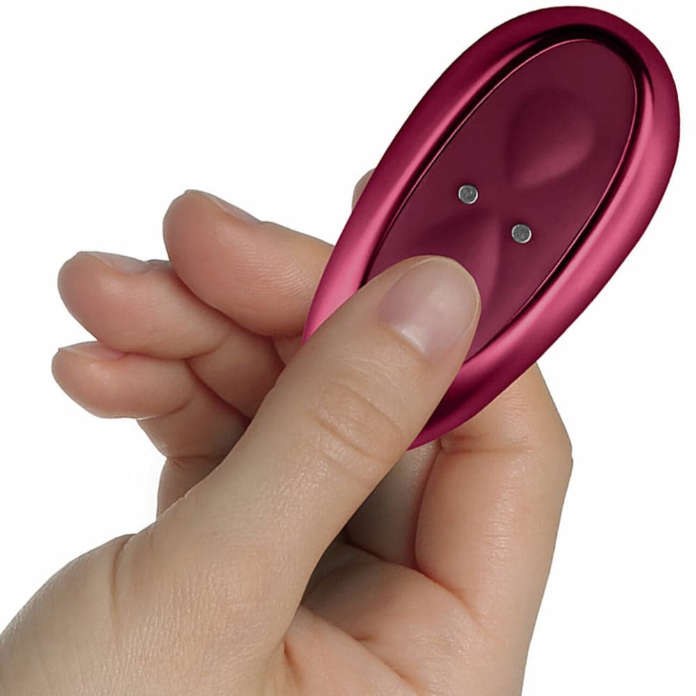Ruby Glow Blush Remote Silicone Ride On Vibe Combo+ Wand by Rocks Off - RodeoH