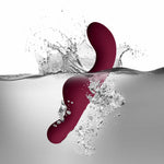 Ruby Glow Blush Remote Silicone Ride On Vibe Combo+ Wand by Rocks Off - RodeoH