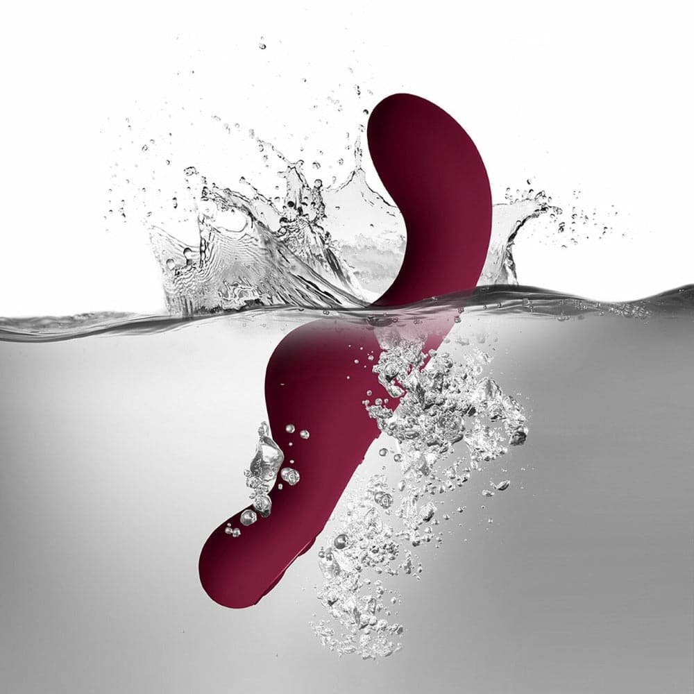 Ruby Glow Blush Remote Silicone Ride On Vibe Combo+ Wand by Rocks Off - RodeoH