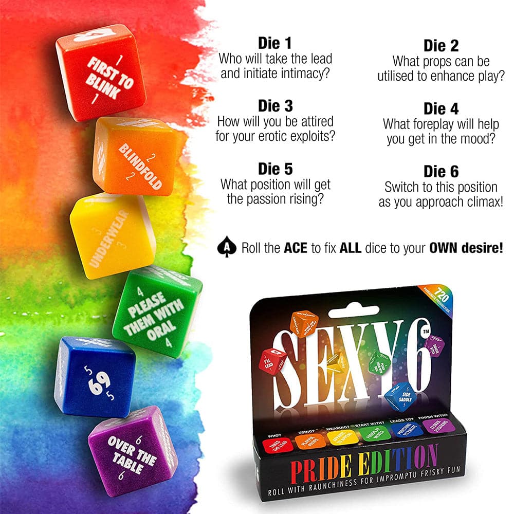 Sexy 6 Adult Dice - Pride Edition - RodeoH