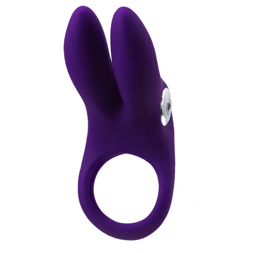 Sexy Bunny Rechargeable Vibrating C-Ring - Purple - RodeoH