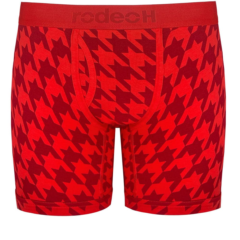 Shift 6" Boxer Packer Underwear - Red Houndstooth - RodeoH