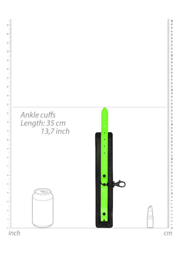 shots Ouch! Glow in the dark bondage 7 piece kit measurements