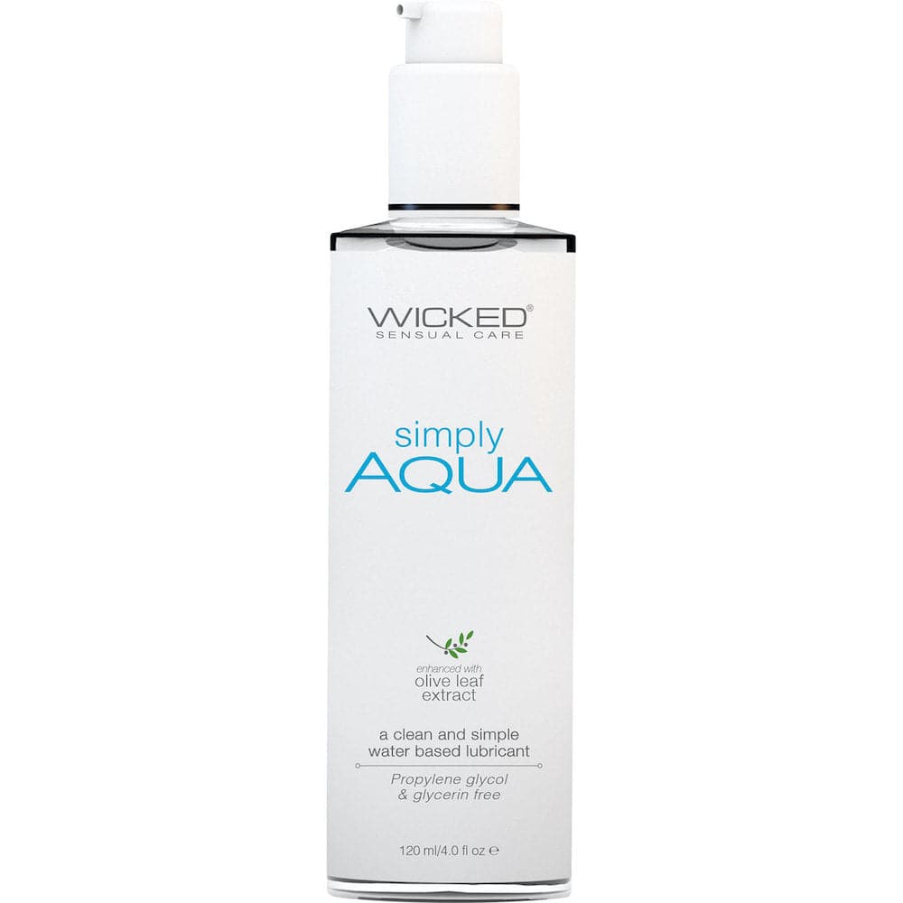 Simply Aqua Lubricant with Olive Leaf Extract 4.0 fl.oz. by Wicked Sensual Care - RodeoH