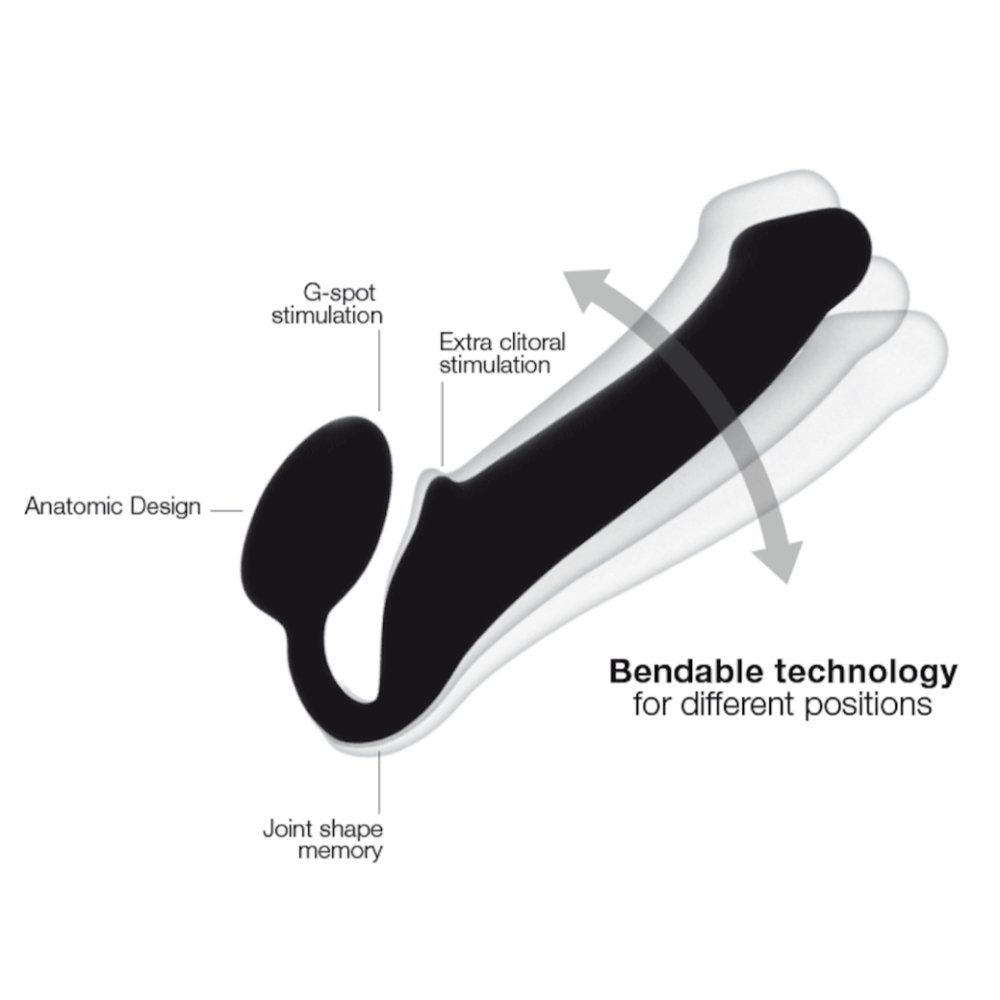 Strap-on-Me Double Ended Vibe Remote Control - Large - Black - RodeoH