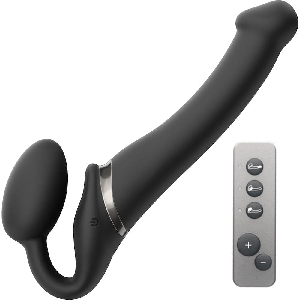 Strap-on-Me Double Ended Vibe Remote Control - Medium - Black - RodeoH