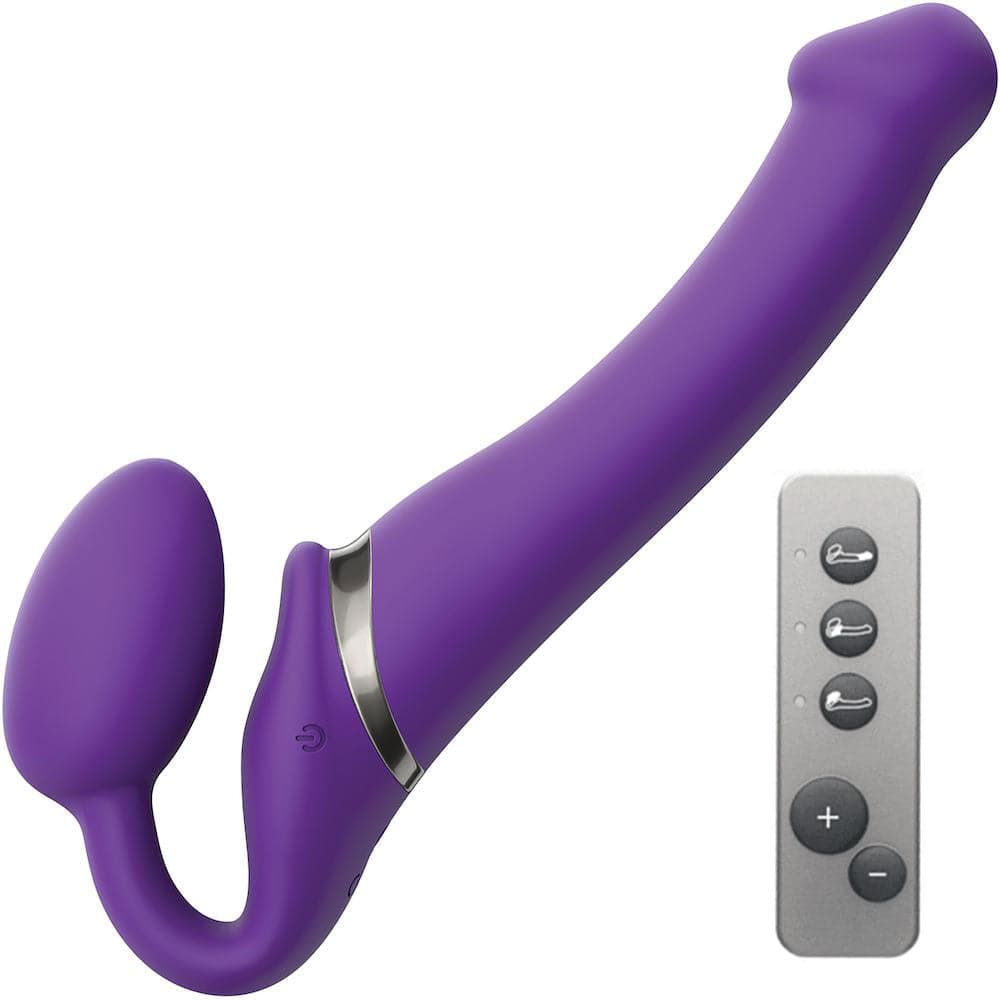Strap-on-Me Double Ended Vibe Remote Control - Medium - Purple - RodeoH