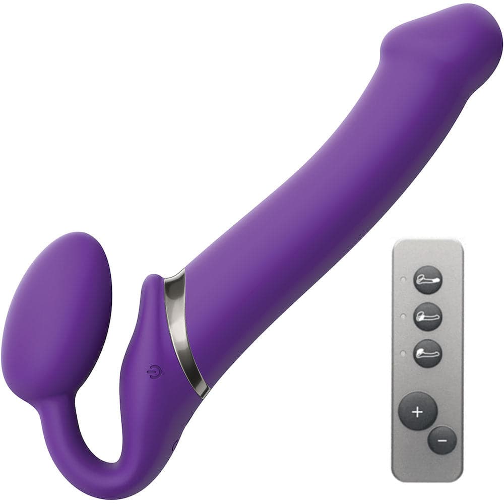 Strap-on-Me Double Ended Vibe Remote Control - X-Large - Purple - RodeoH