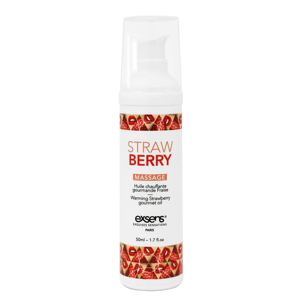 Strawberry Gourmet Warming Massage Gel by Exsens® - 1.7 Fl. oz - RodeoH