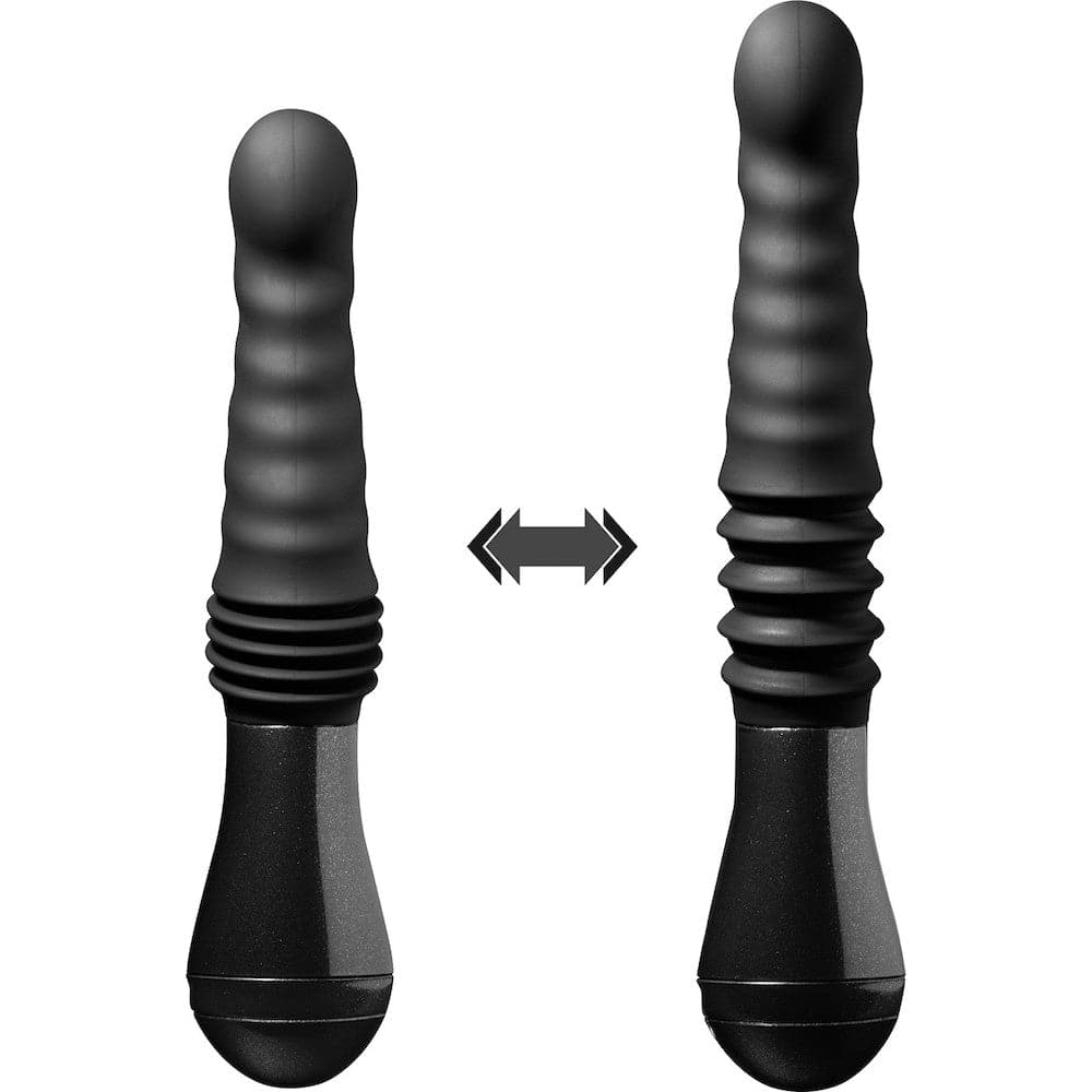 black thrusting dildo Black Realistic Fast Thrusting 8.98IN Heating Dildo Sex Toy Perfect Size  Vibrator main image 1