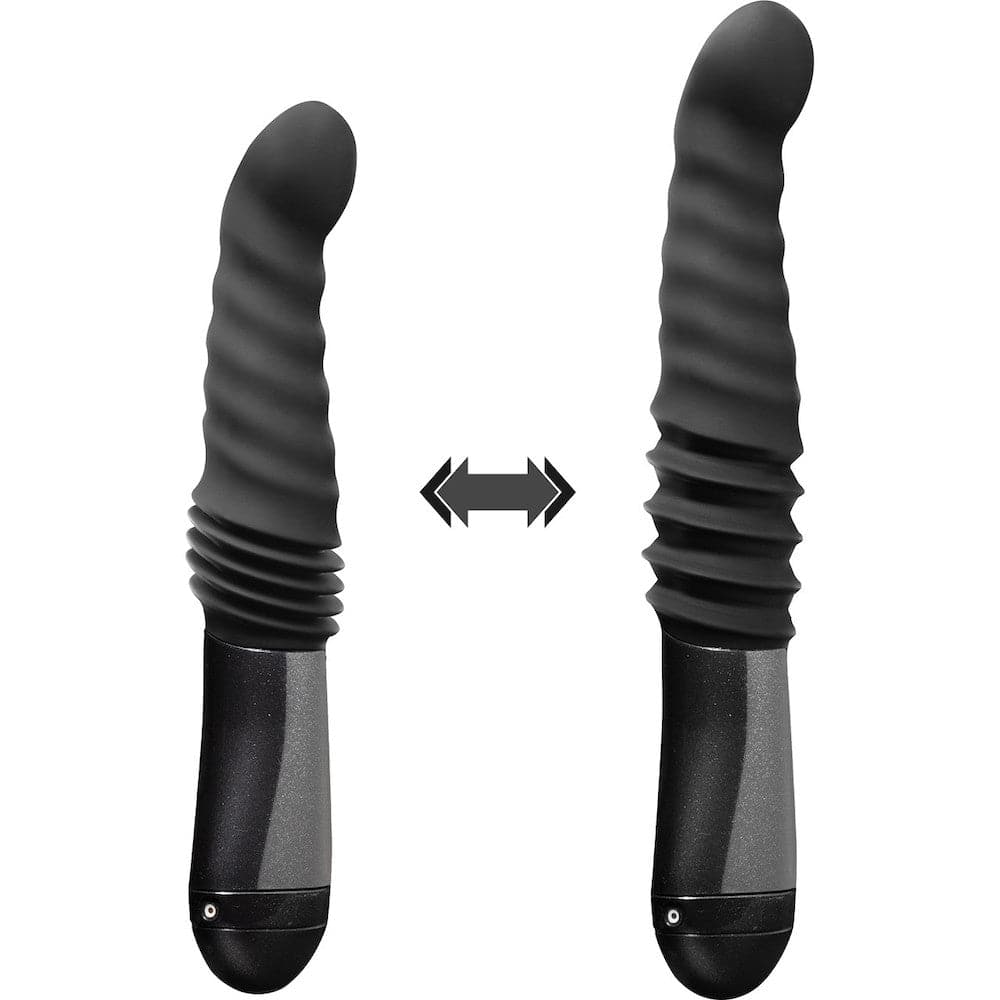 Temptasia Lazarus Thrusting Silicone Dildo - Black - RodeoH