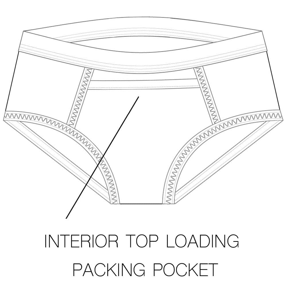 Top Loading Brief Packing Underwear - Gray - RodeoH