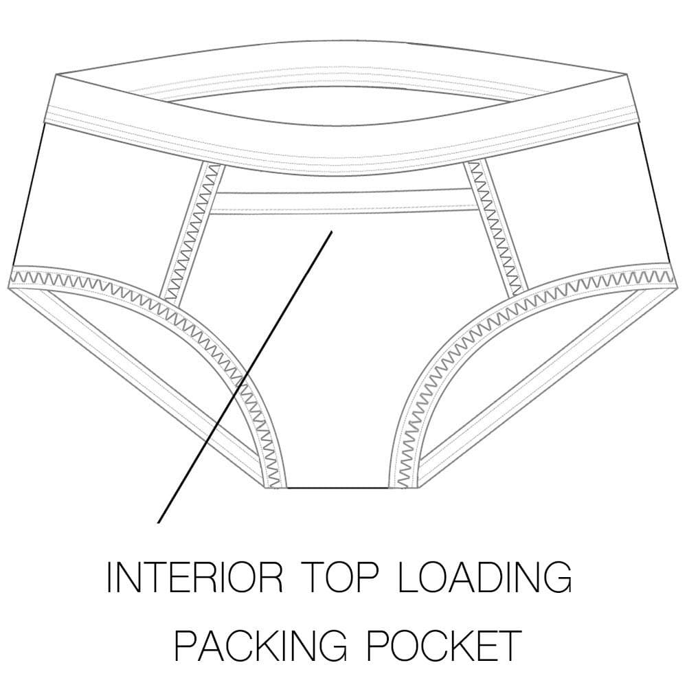 Top Loading Brief Packing Underwear - Orange Camo - RodeoH