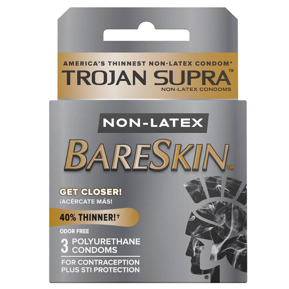 Trojan Condom Supra Microsheer Non Latex Lubricated 3 Pack - RodeoH