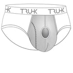 TRUHK Classic Brief STP/Packing Underwear - Side Opening - Gray - RodeoH