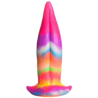 Unicorn Tongue Glow-In-The-Dark Silicone Dildo - Rainbow Glow - RodeoH