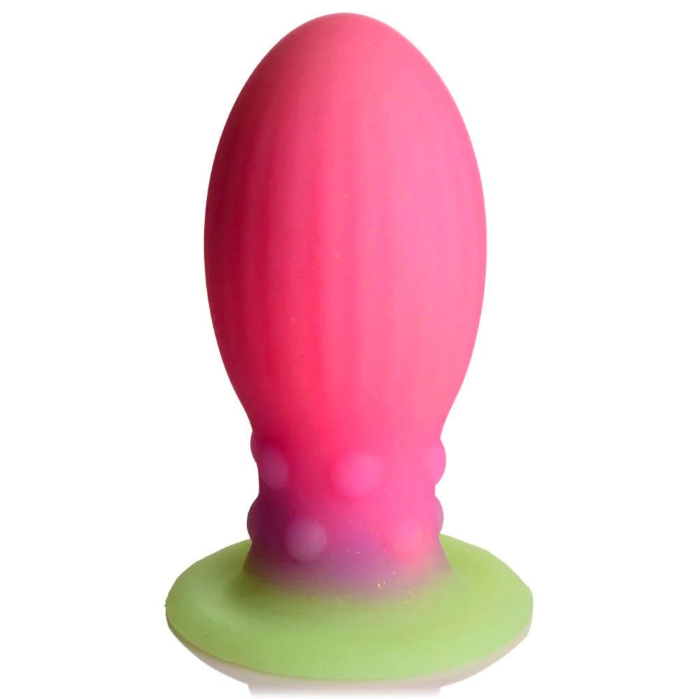 Xeno Egg Glow In The Dark Silicone Egg - Pink, Purple & Green - RodeoH