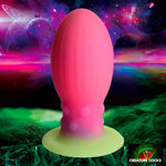 Xeno Egg Glow In The Dark Silicone Egg - Pink, Purple & Green - RodeoH
