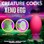 Xeno Egg Glow In The Dark Silicone Egg - Pink, Purple & Green - RodeoH