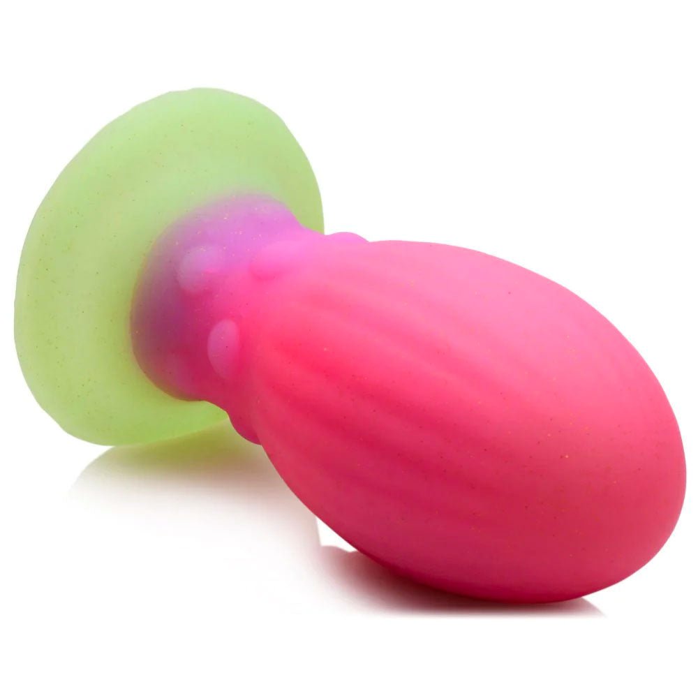 Xeno Egg Glow In The Dark Silicone Egg - Pink, Purple & Green - RodeoH
